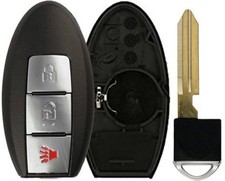 KeylessOption Keyless Entry Remote Smart Car Key Fob Shell Case Cover Black