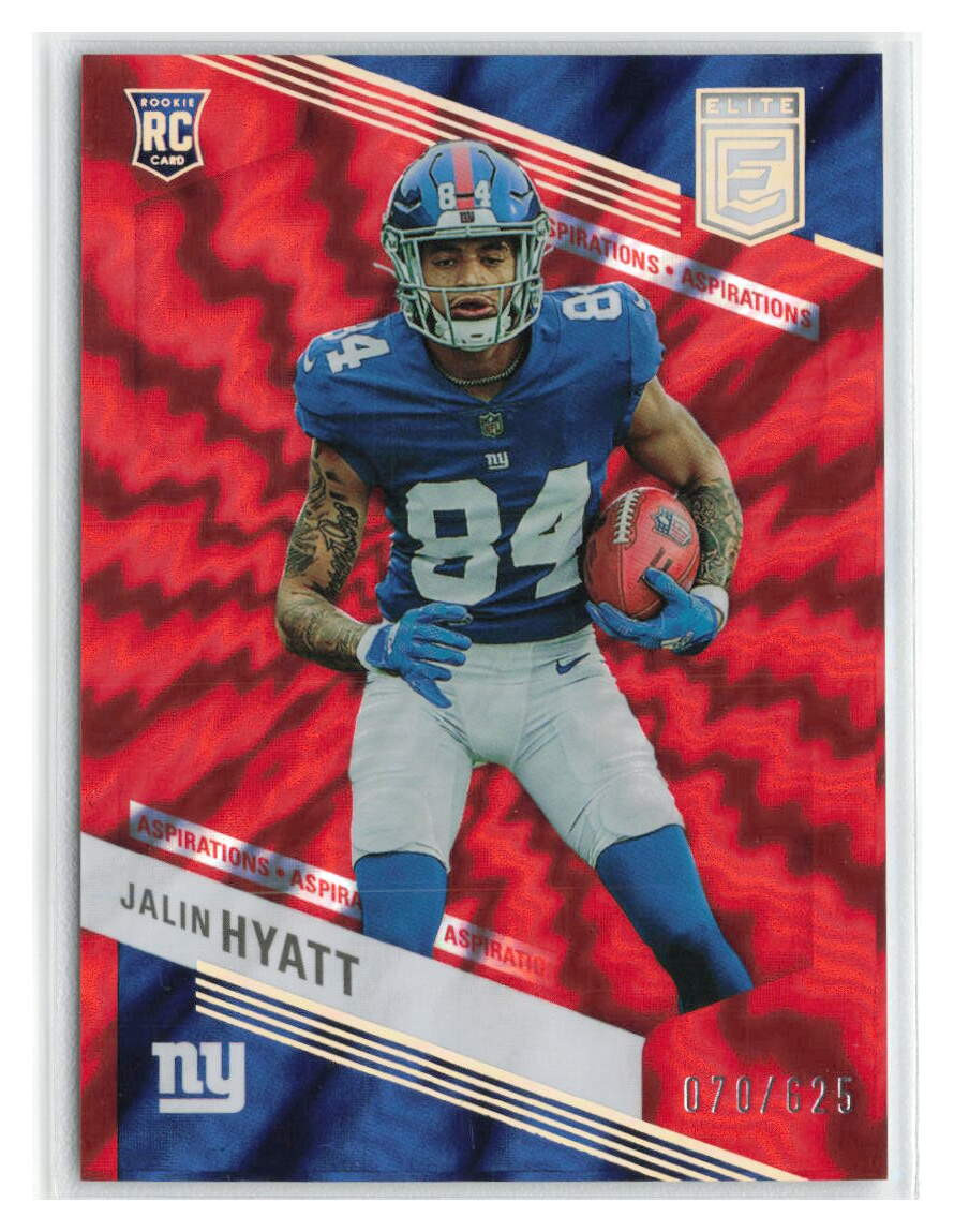 Jalin Hyatt 2023 Donruss Elite Aspirations Shimmer RC SN#/625 #149-GIANTS