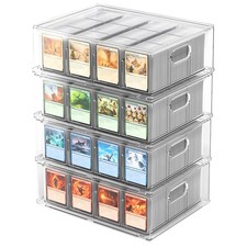 Trading Card Storage Box   Clear Large Card Organizer Holds 12000 Cards with ...