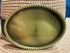 Vintage Antiqued Bronze Oval Plain Belt Buckle