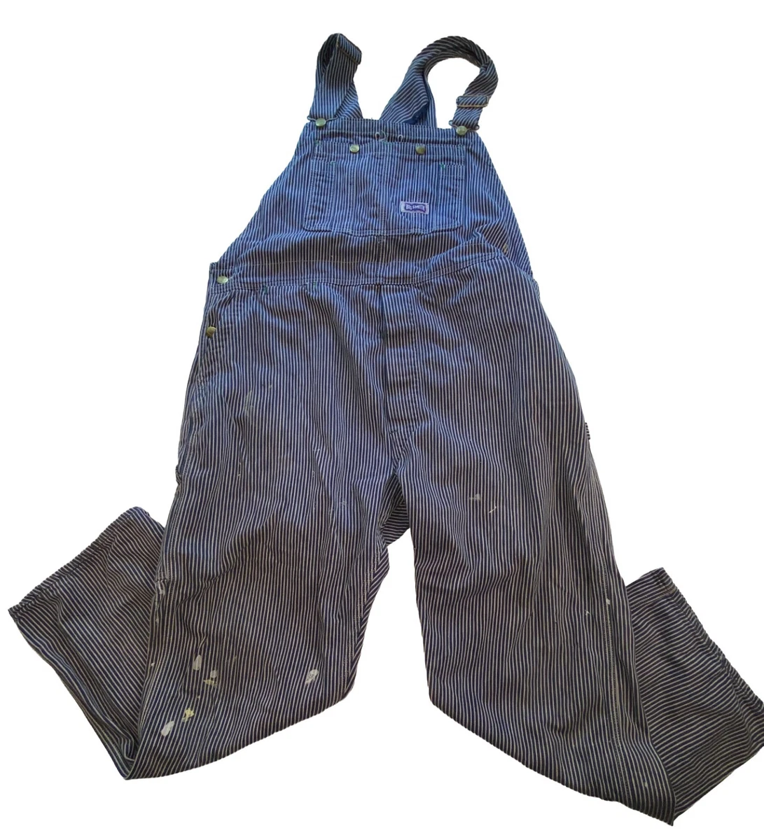 Hickory Stripe Overalls In Men's Vintage Jeans | eBay