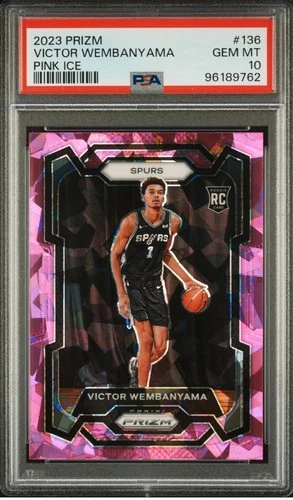 2023-24 Panini Pink Ice Prizm #136 Victor Wembanyama Spurs RC Rookie PSA 10