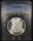 1881-O Morgan Silver Dollar - $1 PCGS MS65 - Lustrous Example!
