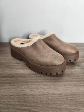 DV Dolce Vita Women's Ladie Cozy Platform Clog Mules - Tan - Size 6.5