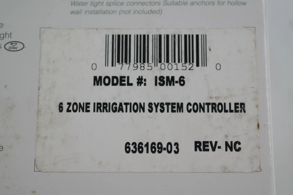 Rociador Automático Rain Bird ISM-6 Temporizador 6 Zona 3 Programa Genuino NUEVO Foto 3 de 3
