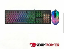 iBUYPOWER Chimera KM7 Wired RGB Illuminated Gaming Keyboard Mouse Combo Black
