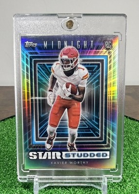 2024 Topps Midnight - Xavier Worthy Star Studded (RC) /25 SSP KC Chiefs Rookie