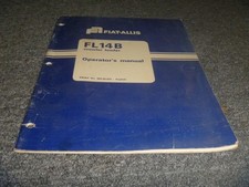 Fiat-Allis FL14B Caricatore Cingolato Manuale Istruzioni Proprietario 604 00 023 xz