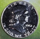 1961 50C  Franklin Half Dollar proof
