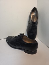 Johnston Murphy Men's Black Leather Cap Toe Lace-Up Oxford Dress Shoes 9 D