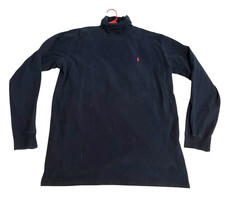 Polo Ralph Lauren Vintage Turtleneck Shirt Men's XL Navy Blue Long Sleeve 90s
