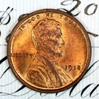 * 1918-P * SOLID+ GEM BU MS LINCOLN WHEAT PENNY * FROM ORIGINAL COLLECTION