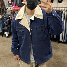 1980s Dickies Denim Sherpa Jacket Size 110 Classic Vintage Style