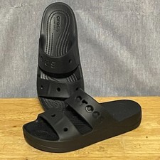 Crocs Black Double Strap Comfort Sandals Slides Womens Size 6