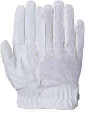 B Vertigo Womens Cooling Lace Riding Gloves White