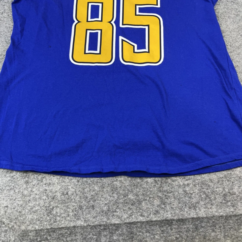 Camiseta deportiva San Diego Chargers #85 Antonio Gates para mujer talla 2XL azul algodón Nike Foto 3 de 4