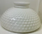 Vintage White Hobnail Milkglass Hurricane Lamp Shade 10” Fitter