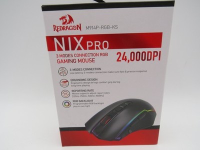 Redragon NIX Pro M914P-RGB-KS Black Gaming Mouse 24,000DPI NEW SEALED
