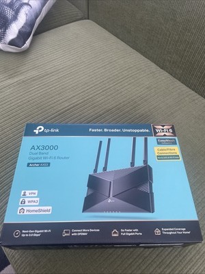 TP Link AX3000 3000 Mbps 4 Port 1000 Mbps Dual Band Wireless Router -ARCHER-AX55