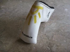 RARE TP MILLS PUTTER W/SUNNY BOY LOGO HEAD COVER GOLF HEADCOVER ⛳WHITE AM&E⛳⛳