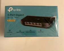 New TP-Link TL-SG1005D 5-Port Gigabit Ethernet Desktop Switch Black