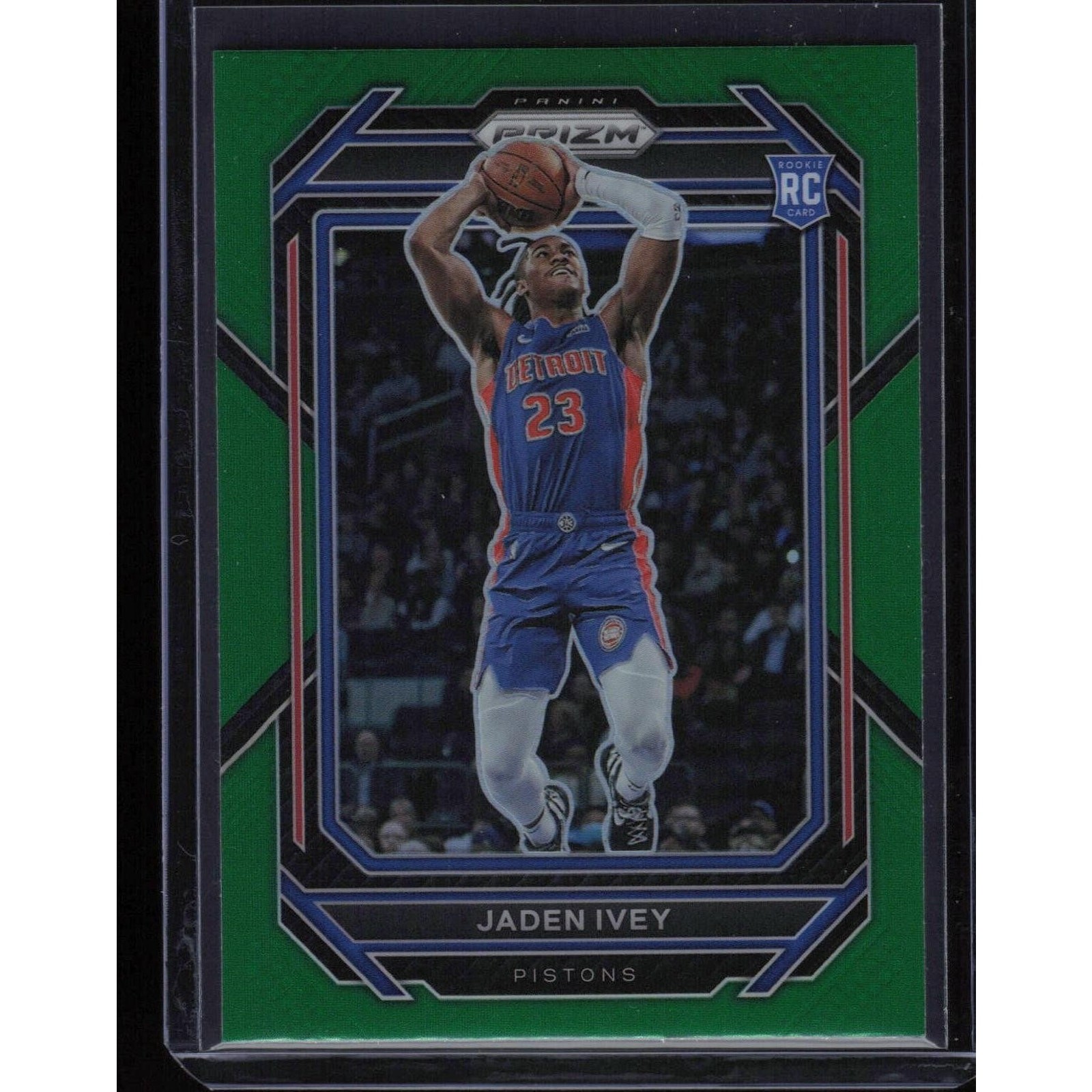 2022-23 Panini Prizm #256 Jaden Ivey Prizms Green Prizm Pistons RC