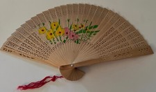 Wooden Chinese Hand Held Personal Cooling Fan 8"