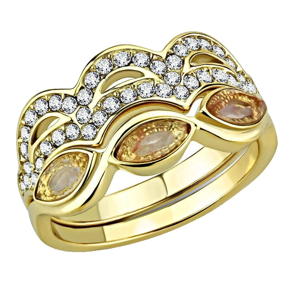 Cubic Zirconia Anillos religiosa de acero inoxidable para hombres