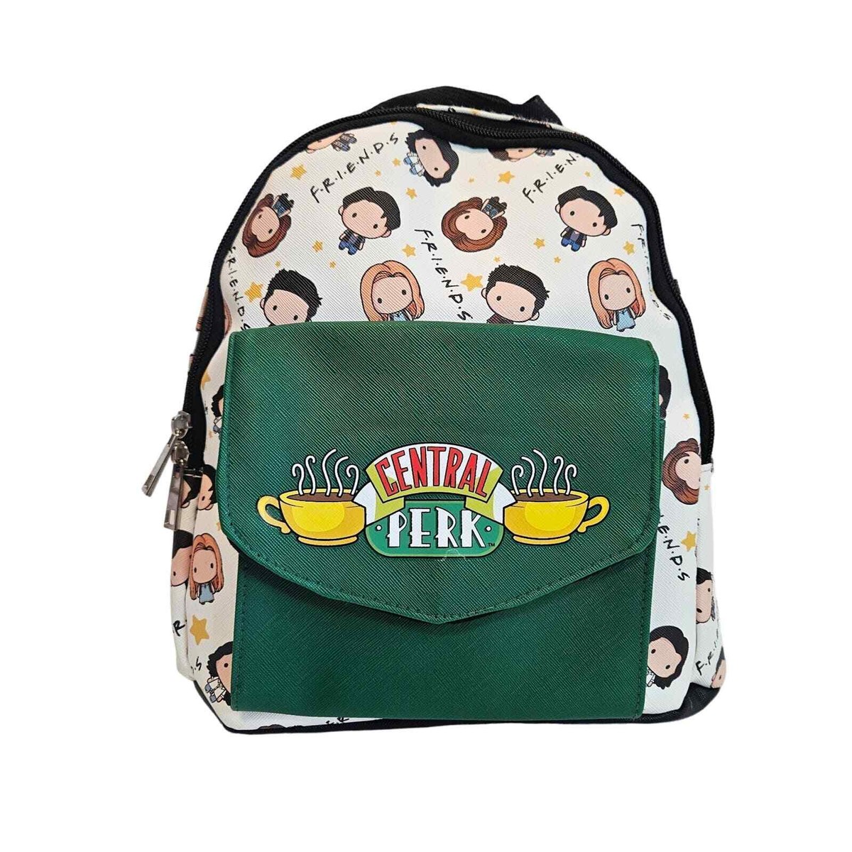 friends backpack mini Loungefly F.R.I.E.N.D.S. Chibi Character All-Over Print inches tall x 4 1/2 Friends backpack - Gem