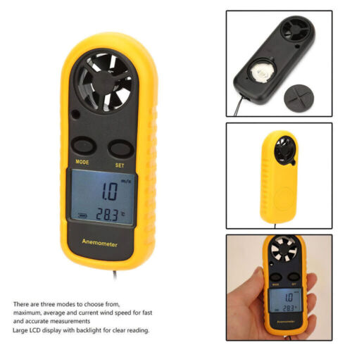 LCD Digital Pocket Anemometer Air Wind Speed Meter Temperature Gauge 0~30m/s - Picture 8 of 11