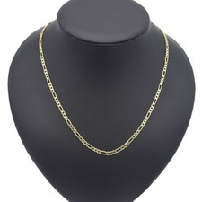 18k Layered Real Gold Filled Figaro link Chain 3mm 24"