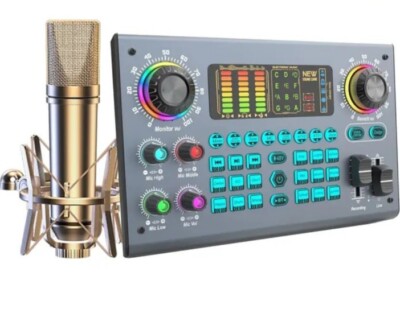 Professionelles Audio Kondensator Mikrofon Mic Studio Gesang 48V XLR Podcast
