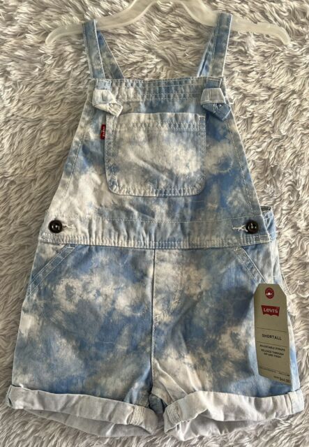 Levi’s Blue & White Adjustable Straps Toddler Girls 4T Shortalls “NEW” Levi’s Blue & White Adjustable Straps Toddler Girls 4T Shortalls “NEW”