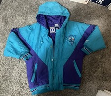 Vintage 90s Logo 7 Charlotte Hornets Jacket Youth Sz Medium 12-14