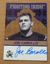 TK Legacy Notre Dame FI78 Joe Carollo Autograph Auto