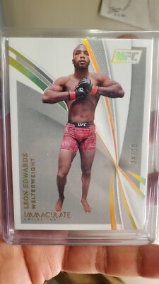 Leon Edwards UFC Immaculate 2021 Gold /10 Headshot Dead! 1st year Immaculate