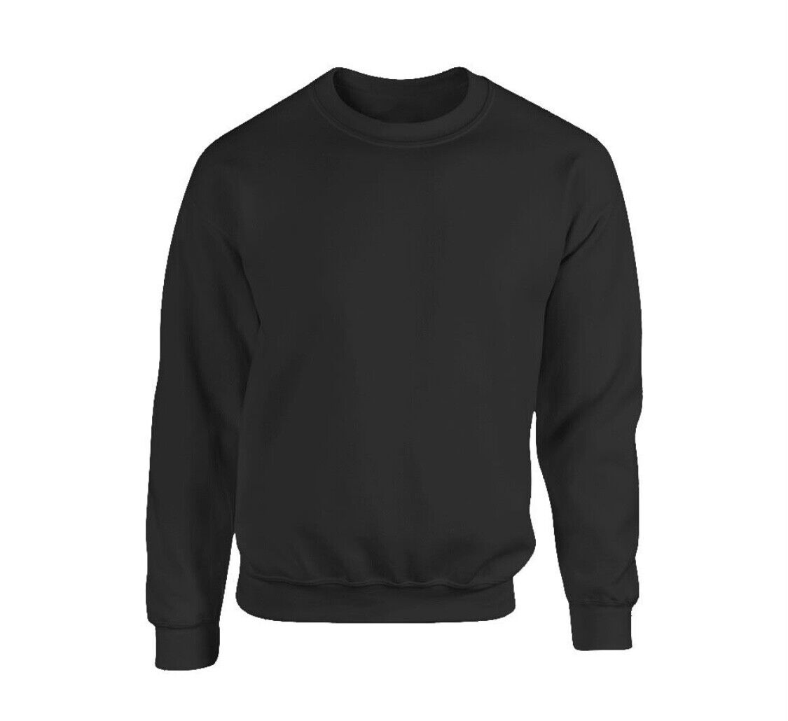 Mens Sweatshirt Plain Jersey Jumper Sweater Pullover Work Casual ...