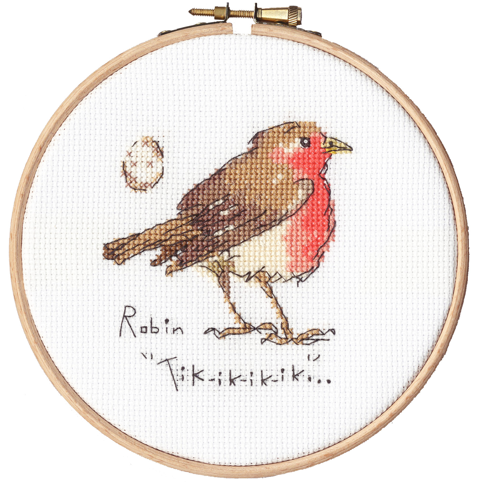 Little Robin (Madeleine Floyd) Cross Stitch Kit with Hoop by Bothy Threads