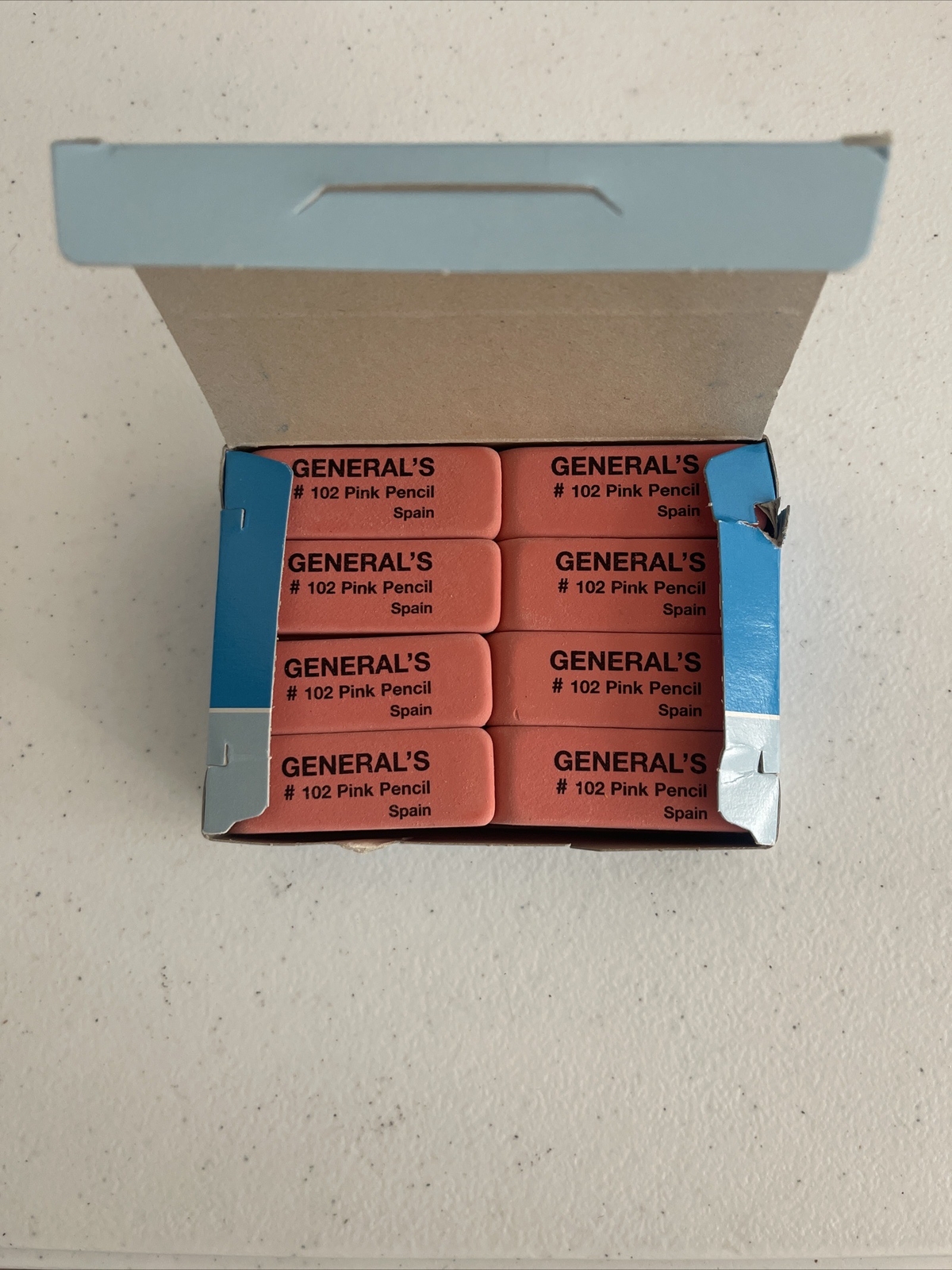 Brand new Lot of 24 Vintage General’s 102 Pink Pencil Erasers, ( Spain