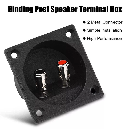 4x Lautsprecher Box Terminal 2 Draht Rund Feder Cup Stecker Subwoofer Gehäuse - Bild 12 von 14