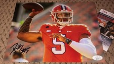 DJ UIAGALELEI SIGNED 8X10 PHOTO CLEMSON FOOTBALL TIGERS JSA AUTOGRAPH QB AUTO