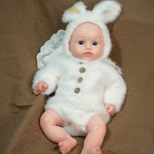 16.5"Reborn Lifelike Girl Doll Adorable Platinum Silicone BabyDoll New Year Gift