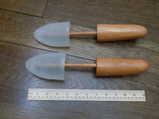 Vtg Mens Womens Thom McAn Wooden Plastic cap Shoe Stretchers trees 12.5" - 10.5"