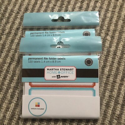 Martha Stewart Home Office mit Avery permanenten Aktenordner Etiketten 120er-Pack x 2