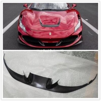 Real Carbon Fiber Front Bumper Lip Splitter Cover For Ferrari F8 Spider Tributo