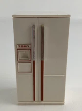 Tomy Dollhouse Kitchen Refrigerator Side By Side Fridge Doll Mini Vintage Toy
