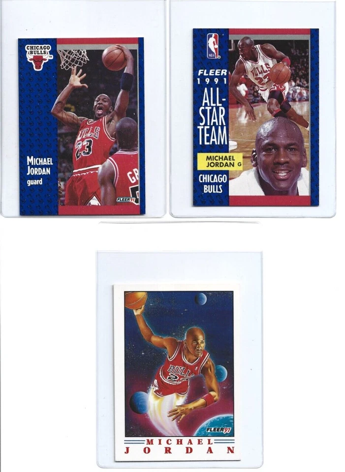 Juego completo de baloncesto Fleer 1991-92 serie 1 1-240 y juego de visiones profesionales Foto 3 de 4
