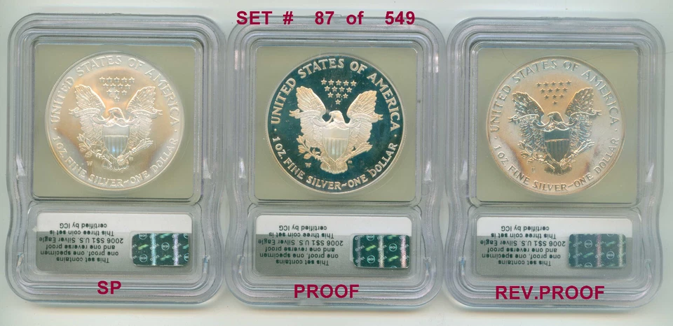 2006 ( 20th. Anniversary set ) Beautiful golden toned Eagle 70 set # 87 of 549 - Image 2 of 4