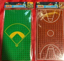 Lot 2 Make It Blocks Building Blocks Sports Baseball Plate & Basketball Plate
