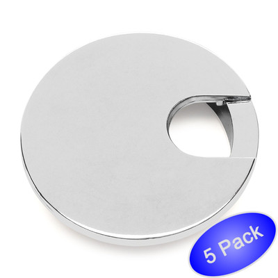*5 Pack* Cosmas Polished Chrome 2-1/2'' Desk Grommet  - #50203CH